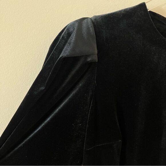 Rebecca Minkoff Black Gwen Velvet Long Sleeve Mini Dress Size 6 NWT - Picture 11 of 16